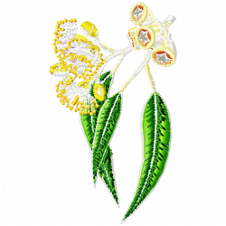 Flowers And Tree Embroidery Design 8